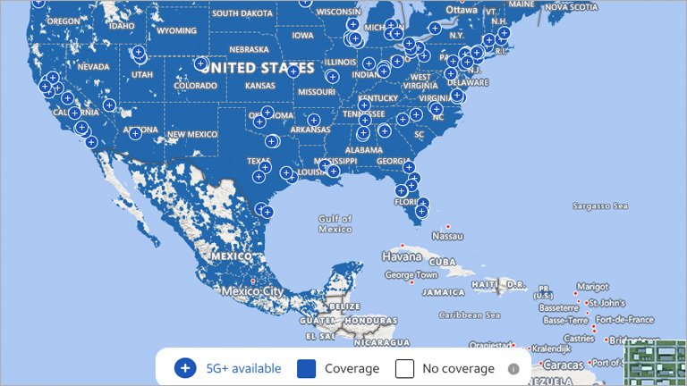 AT&T Coverage Map Screenshot in March 2022