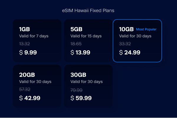 Carta eSIM prepagata USA  Dati Internet 5G/4G illimitati negli Stati Uniti  (incluse Hawaii) +